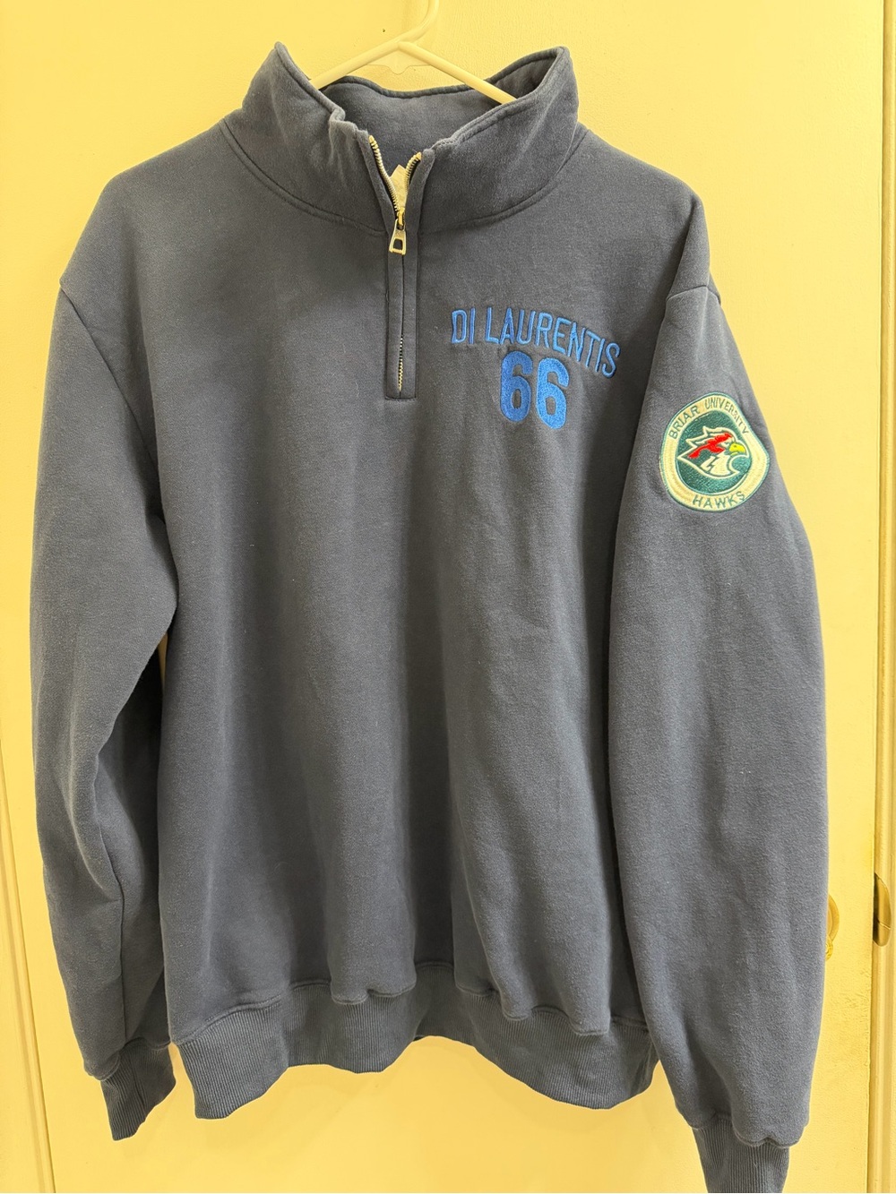 Off Campus Dean Di Laurentis 66 Women's Navy Blue Quarter-Zip Fleece Pullover